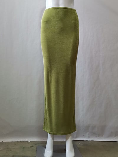 HOUZHOU Vintage Y2K Rovná dlhá sukňa pre ženy Móda Leto 2023 Sexy Slim Elastický pás Plážová maxi sukňa Streetwear 90. rokov