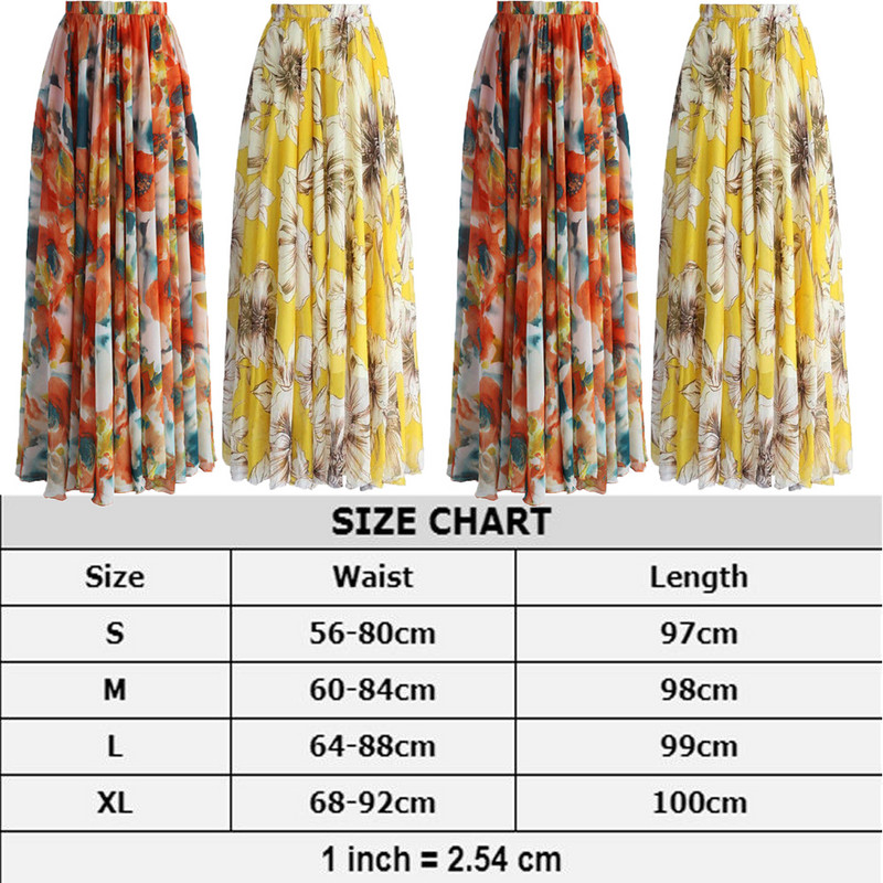 2019 Νέο στιλ γυναικεία στάμπα καλοκαιρινής μόδας με ψηλόμεσο κάλυμμα παραλίας μακριά φούστα σπαστό Μακριές φούστες Hot casual