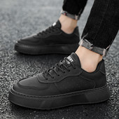 Ανδρικά παπούτσια casual 2023 Νέας σχεδίασης με παχιά σόλα με κορδόνια για εξωτερικούς χώρους Παπούτσια για νεανικά παπούτσια για πατίνια Ύψος Αύξηση Flats