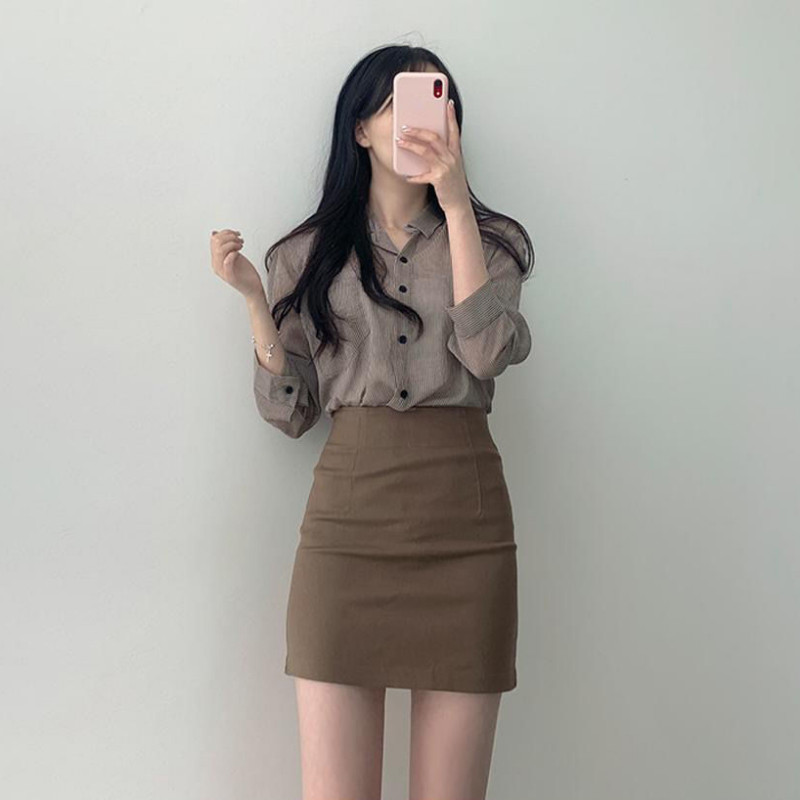 Fuste formale de birou pentru femeie negru alb cu talie înaltă fustă de damă wrap midi strânsă ofertă transport gratuit haine ieftine de calitate V