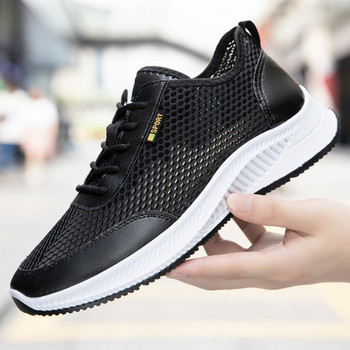 2023 Нови мъжки обувки Модни дишащи мрежести маратонки Мъжки противоплъзгащи удобни меки подметки Ежедневни обувки за мъже Zapatillas De Deporte
