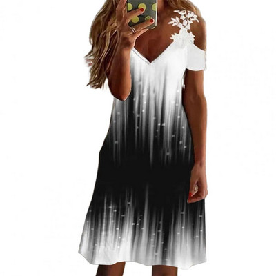 Rochie maxi femei cu imprimeu floral din dantelă de vară rochie midi în formă de A, subțire, pentru banchet, rochie lungă, subțire, la modă