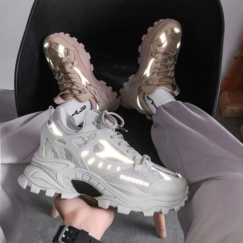 2022 Νέα Ανδρική Πλατφόρμα Αθλητικά Παπούτσια Μόδα Διχτυωτό Διχτυωτό Αναπνεύσιμο Παπούτσια Προπονητικά Μοντέρνα Αθλητικά Παπούτσια Μπαμπά Zapatillas Hombre