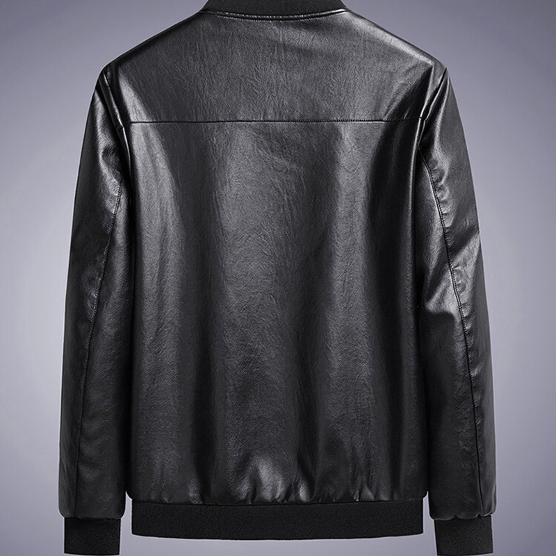 Άνοιξη Φθινόπωρο Ανδρικά Μοτοσικλέτα Casual Δερμάτινο Μπουφάν Ανδρικό Faux PU Μπουφάν Man Biker Vintage Μόδα Μπουφάν Ανδρικό Plus μέγεθος 8XL