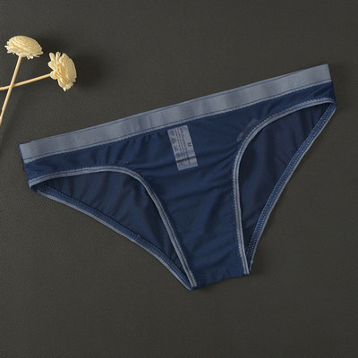 Meeste jääsiidist seksikas aluspesu Madala kõrgusega püksid, õmblusteta hingav võrkpüksid, läbipaistev pesu Madala vöökohaga pehme aluspesu