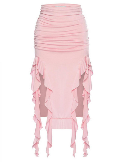 TARUXY Ψηλόμεση Bodycon Φούστα για Γυναικεία 2023 Casual Hollow Out Tassel Faldas Ajustadas Side Slit Party Maxi Skirts Woman