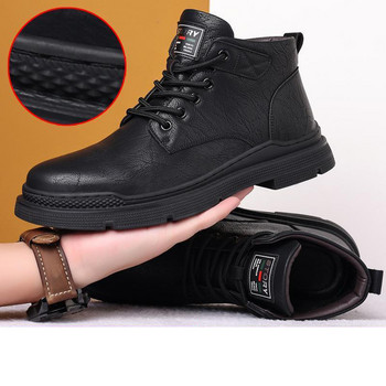 Παπούτσια Ανδρικά Υπαίθρια Ανδρικά Μπότες Πολυτελείας Casual Ζεστές χειμερινές μπότες για μοτοσυκλέτα Πολυτελείας Αστραγάλου Υψηλής ποιότητας Άνδρας Πεζοπορία
