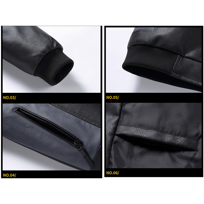 Brend BROWON Kožne jakne za muškarce Jesenska moda 2023. zimski kaput kontrastnih boja muška ležerna gornja odjeća jakna muška odjeća