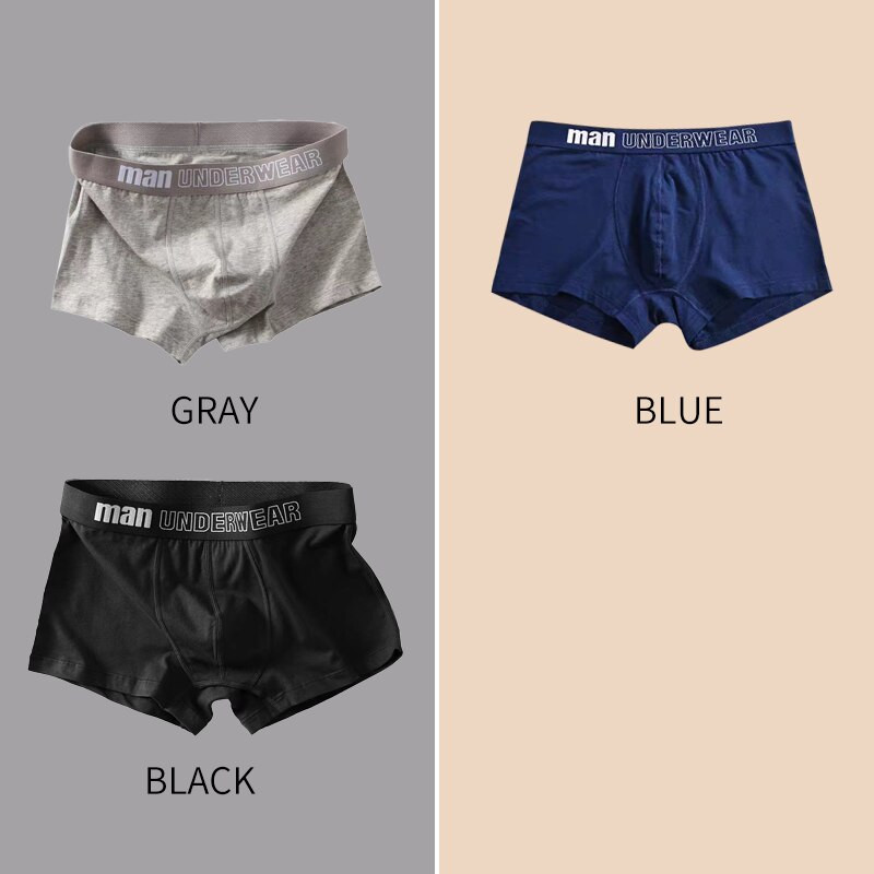 Muške seksi gaće Sportske bokserice Donje rublje Crno Sivo L XL XXL Mekane prozračne modne kratke hlače sa širokim pojasom