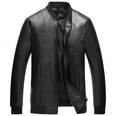 Pánska bunda z umelej kože: Úzky strih a ideálna na jar a jeseň, motocyklové oblečenie, cenovo dostupná, vysoká kvalita, Match2203 nová