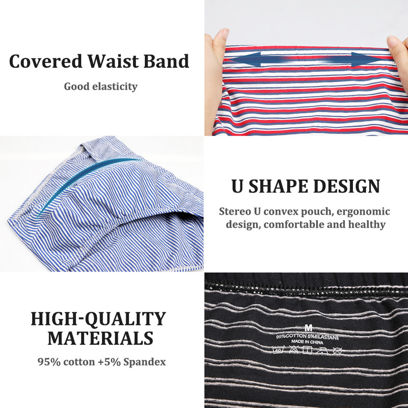 95% βαμβακερά ανδρικά σλιπ 2022 ριγέ εσώρουχα Super soft εσώρουχα S-XXL Stretch Ανδρικά αγόρια