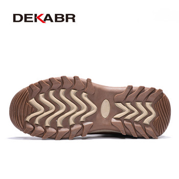 DEKABR Winter Warm ανδρικές μπότες Γνήσιο δέρμα Fur Plus Ανδρικές μπότες χιονιού Χειροποίητες αδιάβροχες μπότες εργασίας ψηλά ανδρικά παπούτσια