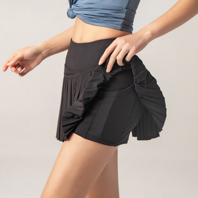 2022 Φούστες τένις Γυναικεία φούστα γκολφ με πτυχωτό παντελόνι αθλητικό σορτς γυμναστικής τσέπη ψηλόμεση Γιόγκα τρέξιμο σορτς φούστα ρούχα γυμναστικής
