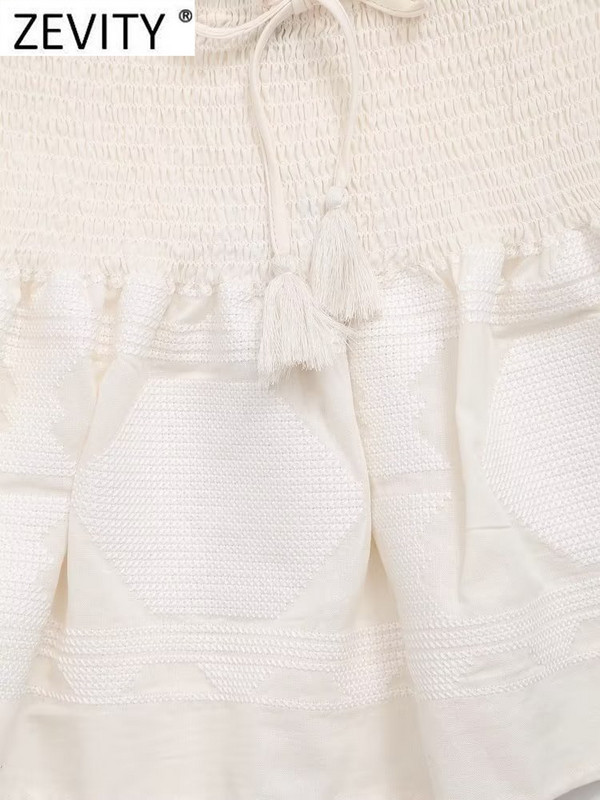 „Zevity“ naujos moteriškos mados elastinės aukšto juosmens klostės, raukiniai, siuvinėjimas, mini sijonas Faldas Mujer, moteriškas, elegantiškas kutas Vestidos QUN4008