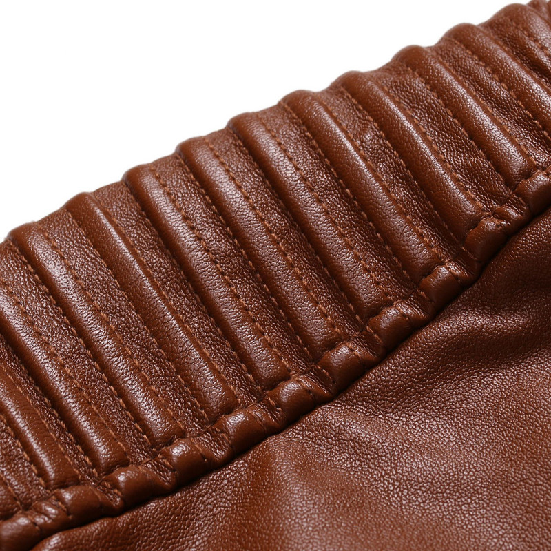 Jesenná pánska bunda 2022, módna pánska vintage kožená bunda, ležérna pánska motocyklová bunda z umelej kože, motorkárska bunda s vreckami na zips