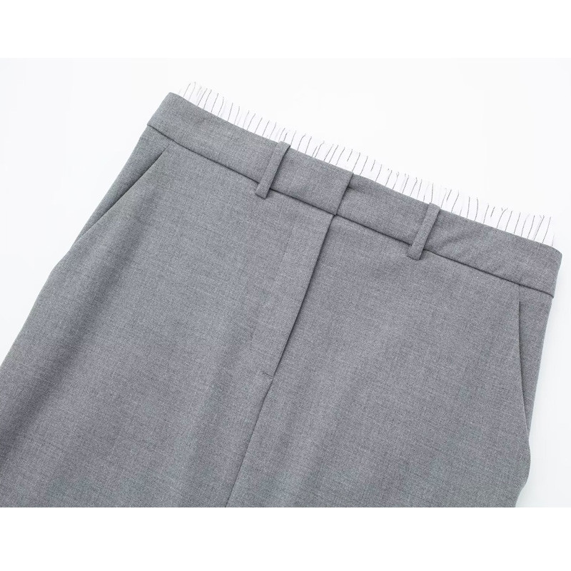 TRAF Boxer Πλισέ μακριές φούστες για γυναίκες Ψηλόμεση μίντι φούστα Γυναικεία φθινοπωρινή ίσια γυναικεία φούστα με σχισμή Βασική γυναικεία φούστα