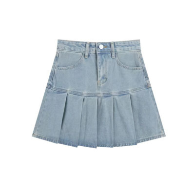 Ležerna traper mini suknja Ženska ljetna 2023. Harajuku Y2k plisirana suknja visokog struka Plava odjeća u japanskom korejskom stilu Novo Howdfeo