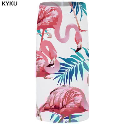 KYKU kvetinové sukne pre ženy, čierne farebné párty sukne, ležérne retro listové kvetinové 3D potlačené sukne, ceruzková vtipná dámska sukňa