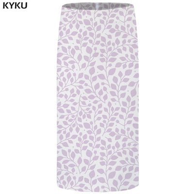 KYKU kvetinové sukne pre ženy, čierne farebné párty sukne, ležérne retro listové kvetinové 3D potlačené sukne, ceruzková vtipná dámska sukňa