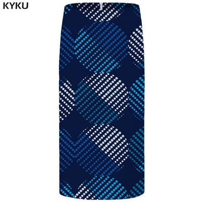 KYKU kvetinové sukne pre ženy, čierne farebné párty sukne, ležérne retro listové kvetinové 3D potlačené sukne, ceruzková vtipná dámska sukňa