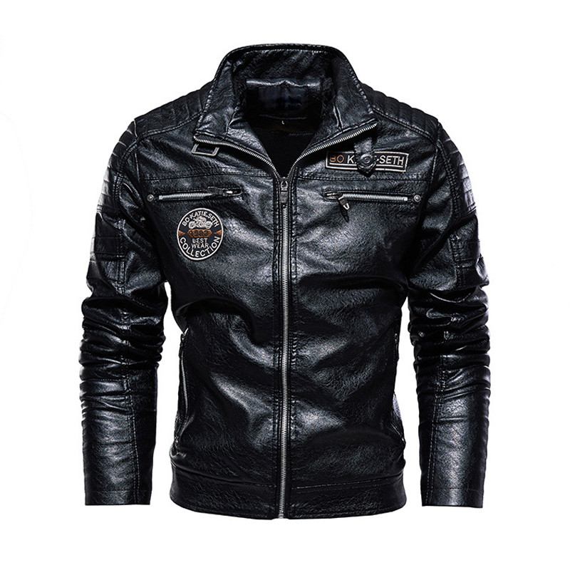 Maxulla Zimske muške PU jakne Modni muški hip hop motociklistički kožni kaputi Ležerni uski poslovni kožni kaput Muška odjeća