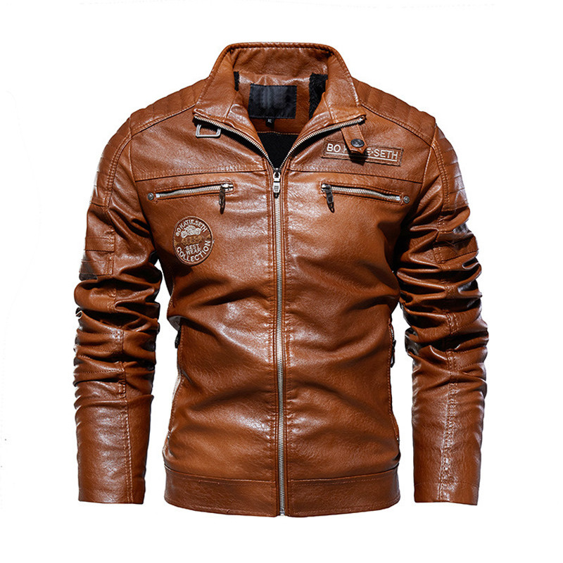 Maxulla Zimske muške PU jakne Modni muški hip hop motociklistički kožni kaputi Ležerni uski poslovni kožni kaput Muška odjeća