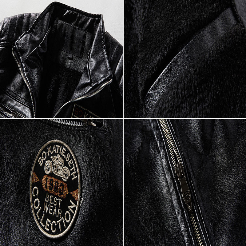 Maxulla Zimske muške PU jakne Modni muški hip hop motociklistički kožni kaputi Ležerni uski poslovni kožni kaput Muška odjeća