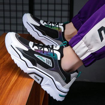 Мрежести дишащи маратонки Мъжки летни спортове Ежедневни обувки за увеличаване на височината Платформа за джогинг Фитнес Обувки за баща Zapatillas De Deporte