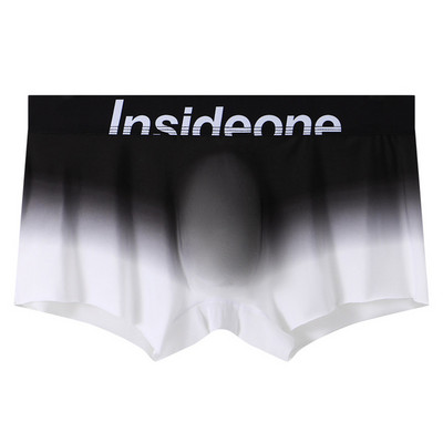 Ανδρικά εσώρουχα μπόξερ Σλιπ Flex Μέση Ζωηρόχρωμα εσώρουχα Άνεση μέσης μέσης Άνεση ύπνου πάτωμα ντεγκραντέ Ice Silk Ανδρικά μπόξερ
