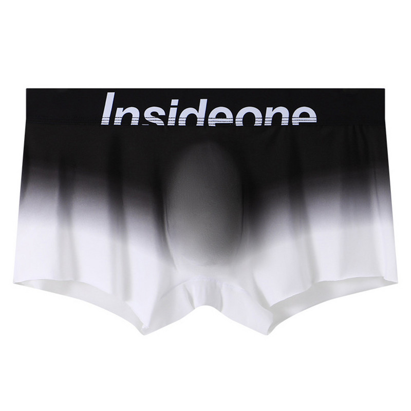Ανδρικά εσώρουχα μπόξερ Σλιπ Flex Μέση Ζωηρόχρωμα εσώρουχα Άνεση μέσης μέσης Άνεση ύπνου πάτωμα ντεγκραντέ Ice Silk Ανδρικά μπόξερ