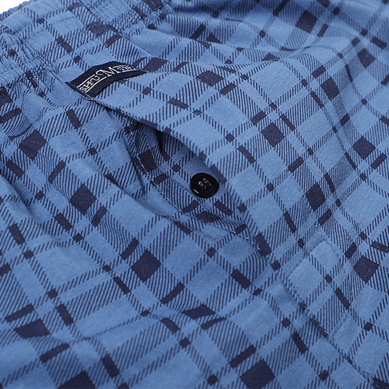 Ανδρικά μπόξερσορτς Casual χαλαρά καρό φαρδιά πόδι βαμβακερά μπόξερ κοντό σπίτι Εσώρουχα Σέξι σώβρακο Sleep bottoms Intimate εσώρουχα