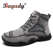 Cizme de iarnă pentru bărbați Blană caldă Cizme de zăpadă pentru bărbați din  Mocasini de pluș lucrați manual Pantofi noi Cizme de motocicletă pentru bărbați în aer liber