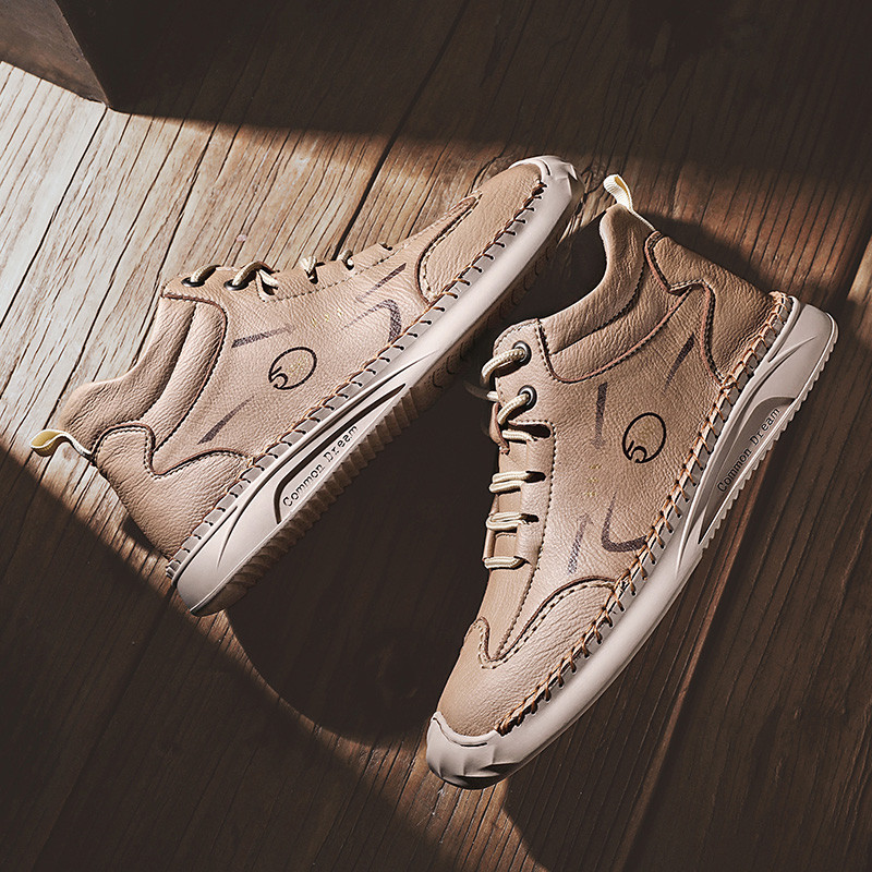 Pánske ležérne kožené čižmy, zimné členkové čižmy, vysoko kvalitné ručne vyrobené outdoorové topánky na voľný čas, motocyklové čižmy, pánske protišmykové snehové čižmy