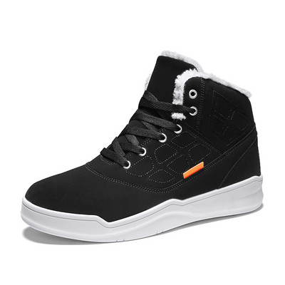 Moda 2019 Nouă Toamnă Iarnă Piele Păstrați Cald Cizme de gleznă pentru exterior Brand Bărbați Cizme de zăpadă Dimensiune mare Bărbați Pantofi casual mărimea 38-44