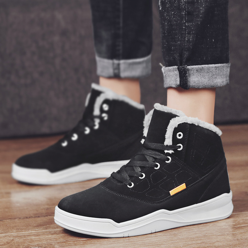 Moda 2019 Nouă Toamnă Iarnă Piele Păstrați Cald Cizme de gleznă pentru exterior Brand Bărbați Cizme de zăpadă Dimensiune mare Bărbați Pantofi casual mărimea 38-44