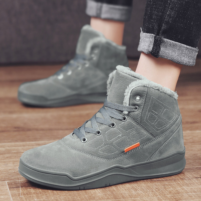 Moda 2019 Nouă Toamnă Iarnă Piele Păstrați Cald Cizme de gleznă pentru exterior Brand Bărbați Cizme de zăpadă Dimensiune mare Bărbați Pantofi casual mărimea 38-44