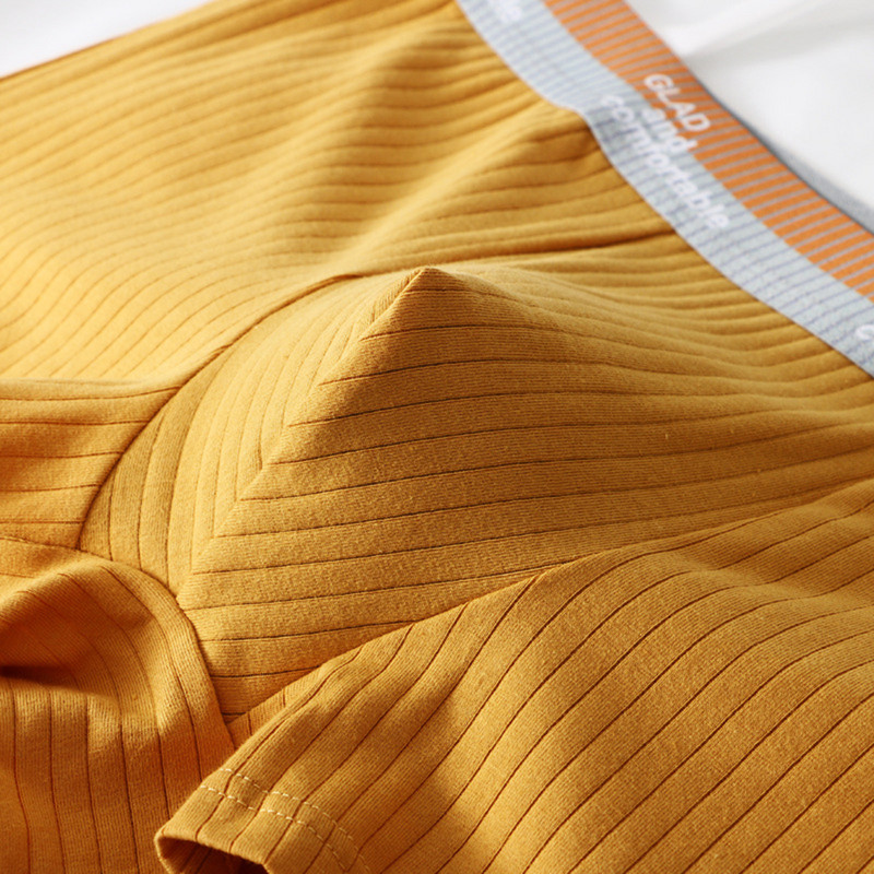 Boxer din bumbac pentru bărbați Lenjerie moale Husă cu umflături Trunchi boxer Chiloți elastici Lenjerie Chiloți respirabili pentru adolescenți