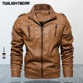 Jachetă de piele pentru bărbați nouă, haină pentru bărbați, 4XL, fleece, streetwear, retro, casual, din piele PU, pentru motociclist, îmbrăcăminte de marcă pentru bărbați, îmbrăcăminte de îmbrăcăminte BF8828