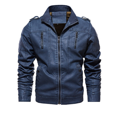 Jachetă de piele pentru bărbați nouă, haină pentru bărbați, 4XL, fleece, streetwear, retro, casual, din piele PU, pentru motociclist, îmbrăcăminte de marcă pentru bărbați, îmbrăcăminte de îmbrăcăminte BF8828
