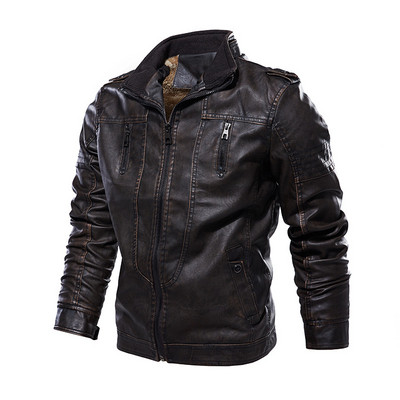 Jachetă de piele pentru bărbați nouă, haină pentru bărbați, 4XL, fleece, streetwear, retro, casual, din piele PU, pentru motociclist, îmbrăcăminte de marcă pentru bărbați, îmbrăcăminte de îmbrăcăminte BF8828