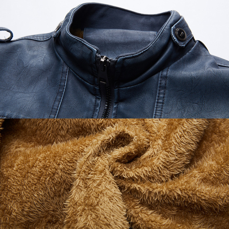 Nova muška kožna jakna, kaput, muška 4XL flis ulična odjeća, retro ležerna PU kožna biciklistička jakna, muška marka Odjeća, gornja odjeća BF8828
