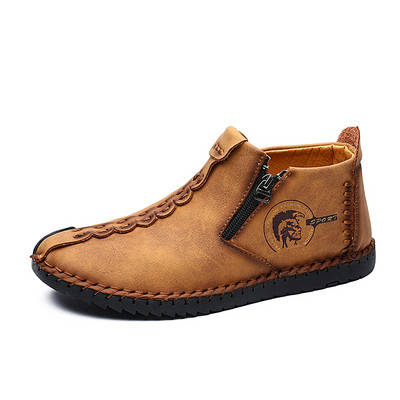 Cizme de iarnă pentru bărbați, confortabile, groase, de pluș, calde, pentru bărbați, cizme de zăpadă, în aer liber, din piele despicată, de toamnă, pentru bărbați, cizme calde, pantofi 48