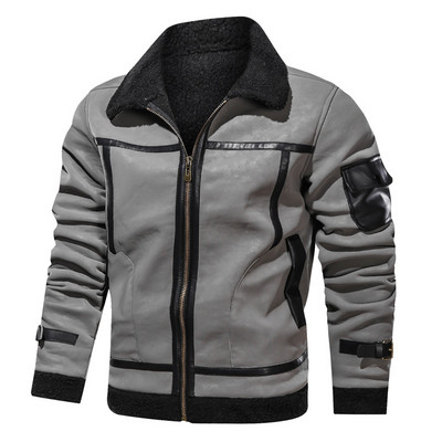 Ανδρικό παλτό με γούνινο μπουφάν Witer Slim Fat Vintage Casual Ανδρικά ρούχα Ανδρικά ρούχα AF772