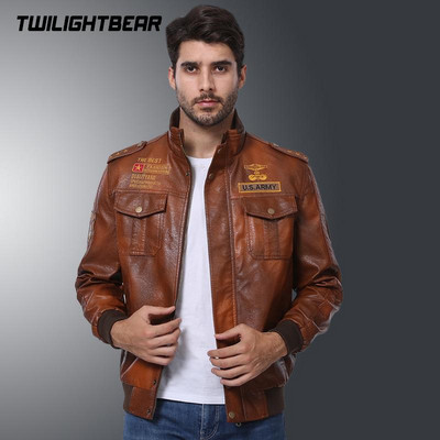 Nagy méretű férfi bőrkabát kabát 6xl férfi PU bőr Bomber dzsekik Utcai ruházat Motoros dzseki férfi ruházat AF8222