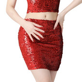 Γυναικεία παγιέτα Slim Fit φούστα Sparkle Μίνι φούστες Bodycon με ελαστικό ψηλόμεσο πάρτι Νυχτερινό κλαμπ Carnival Apparel