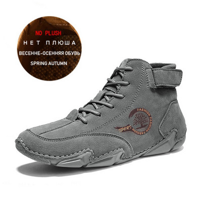 Zimske muške čizme Antilop kožne s krznom Gležnjače Muške čizme za slobodno vrijeme Održavaju toplinu Western čizme Muške ležerne tenisice Bota Masculina