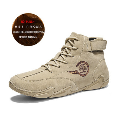 Zimske muške čizme Antilop kožne s krznom Gležnjače Muške čizme za slobodno vrijeme Održavaju toplinu Western čizme Muške ležerne tenisice Bota Masculina