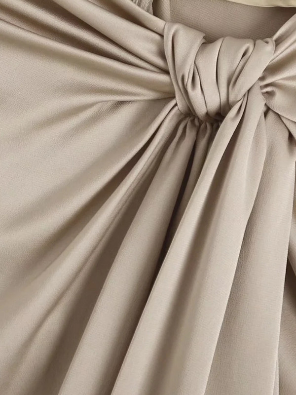 Dámske letné saténové sarongové sukne s bočným rozparkom a vysokým pásom, voľné midi oblečenie, LUJIA ALAN P2826