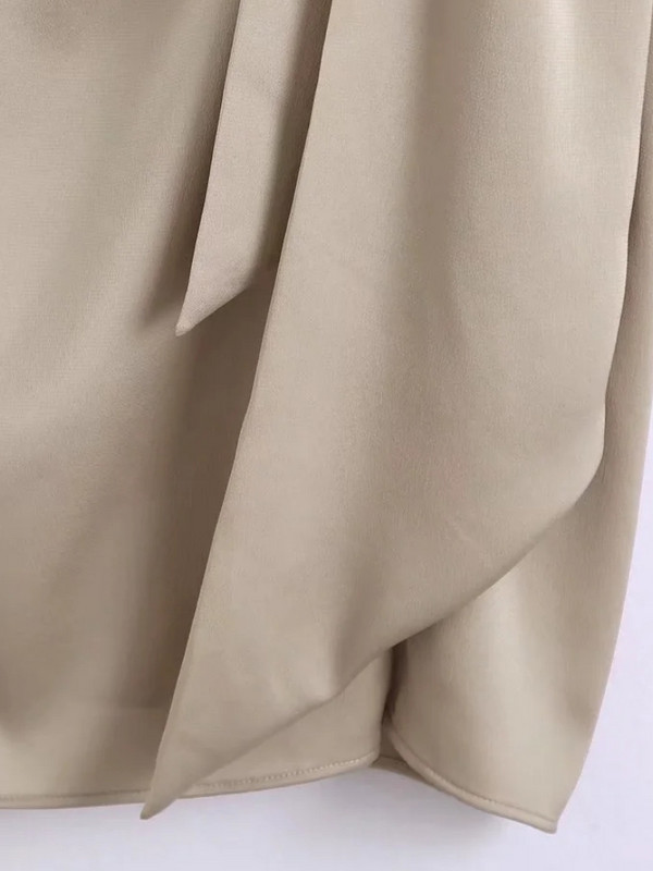 Dámske letné saténové sarongové sukne s bočným rozparkom a vysokým pásom, voľné midi oblečenie, LUJIA ALAN P2826