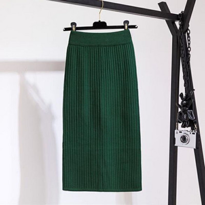 Xpqbb Vintage Split crne pencil suknje Ženske 2023 Proljeće Jesen Uredske suknje za pletenje Ženske elegantne duge suknje visokog struka